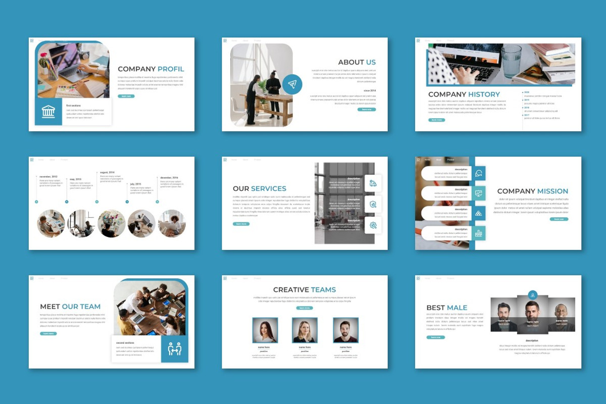 Diboga - Keynote Template, a Presentation Template by AQR Studio ...