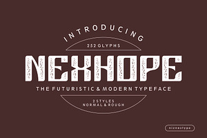 Nexhope - A Futuristic Font Duo