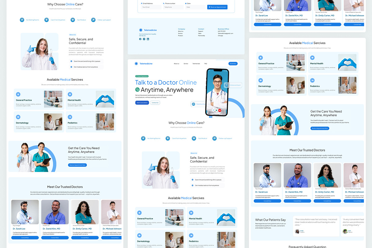 Telemedicine Landing Page, a Landing Page Template by Font Kingdom (Photo 4 of 5)