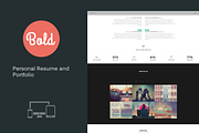 Bold - Personal Resume and Portfolio, a Bootstrap Template by Linewp (Thumbnail 1 of 5)