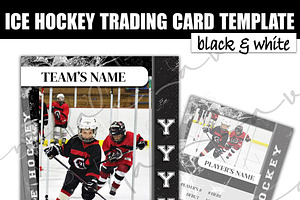 Ice Hockey Trading Card Template, a Card Template by Brenda Avila Designs