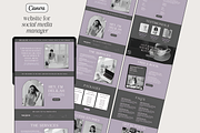 Canva Website - Social Media Manager, a Landing Page Template by thebrandcove (Thumbnail 1 of 6)