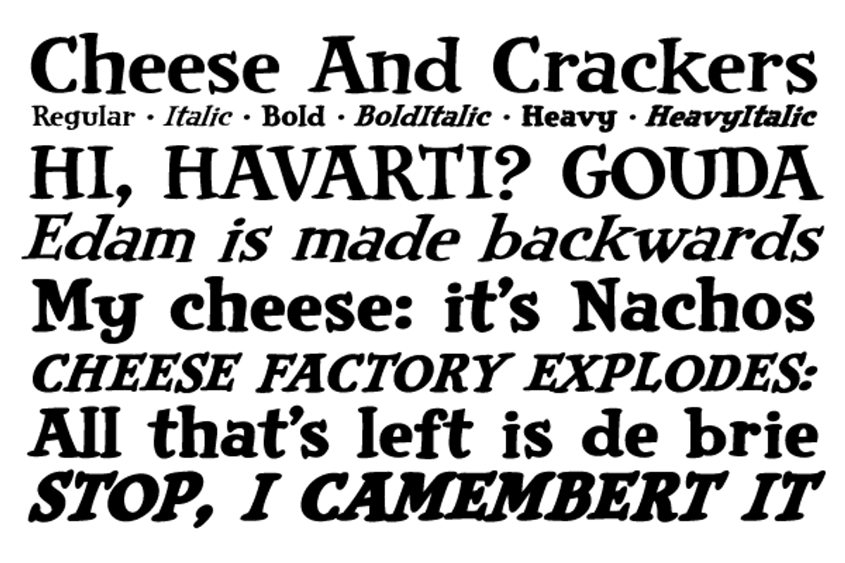 Cheese and Crackers, a Serif Font by Comicraft Fonts (Photo 2 of 3)