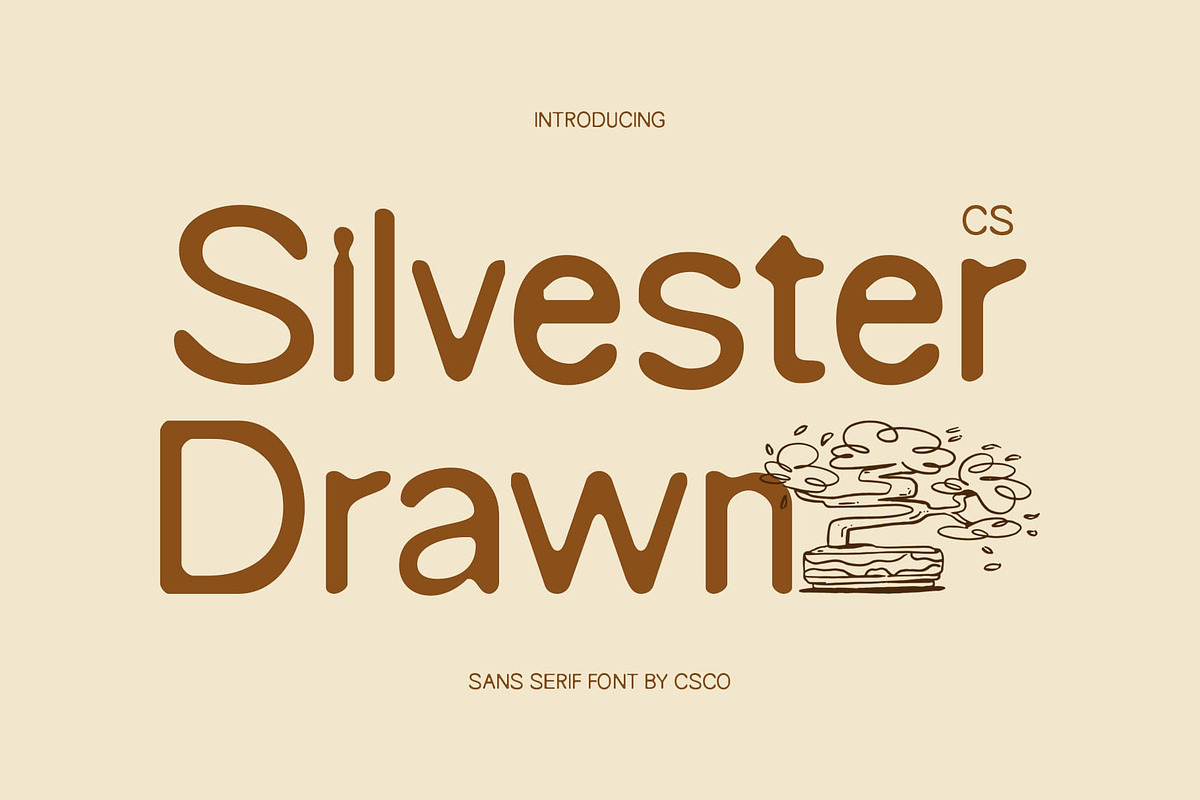 CS Silvester Drawn, a Sans Serif Font by Craft Supply Co. (Photo 1 of 8)