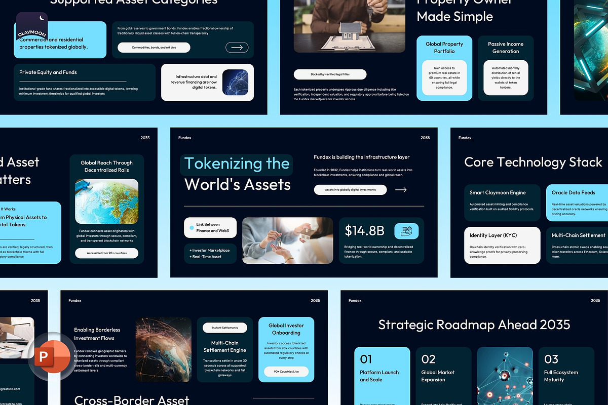 RWA Tokenization Pitch Deck, a Presentation Template by Claymoon Lab (Photo 2 of 7)