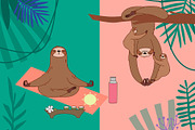 Mama Yoga, an Animal Illustration by Alena (Thumbnail 4 of 8)
