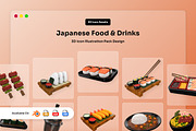 Japanese Culinary 3D Icon Pack, a Food Illustration by twinstd (Thumbnail 1 of 6)