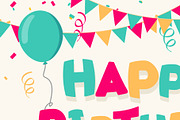 Happy Birthday Celebration Card, a Background Graphic by Black White Mouse Design (Thumbnail 2 of 3)