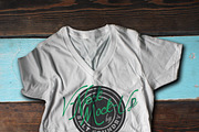 5 Ladies tee mockups! Crew & V-neck!, a Shirt Mockup by SLTFNDRY (Thumbnail 7 of 7)