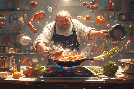 chef in the kitchen, a Photo by Pictures for you!!!!!!!!!