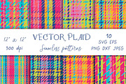 Bright Colorful Plaid Digital, a Pattern Graphic by Lucyinyourheart (Thumbnail 1 of 10)