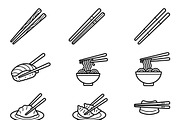 390 Sushi Restaurant Icons, an Outline Icon by adenpinkstore (Thumbnail 3 of 13)