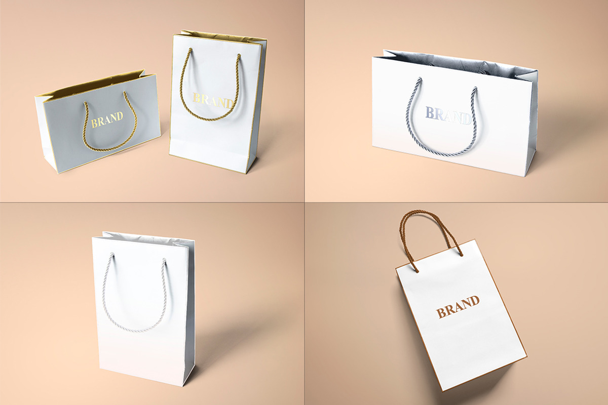 Paper Bags Mock-ups, a Packaging Mockup by ItemBridge (Photo 4 of 5)