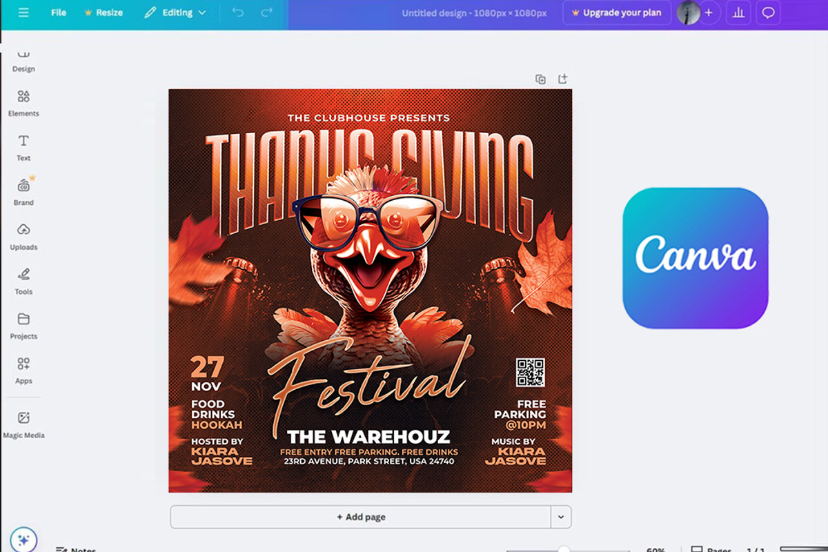Thanksgiving Flyer Template preview 2