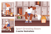 Athletes in gym dressing room, a Sport Illustration by Good Studio (Thumbnail 1 of 3)
