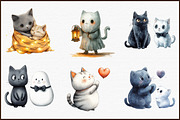 Ghost with Cat Clipart, an Illustration by Sublimation Artist (Thumbnail 3 of 6)