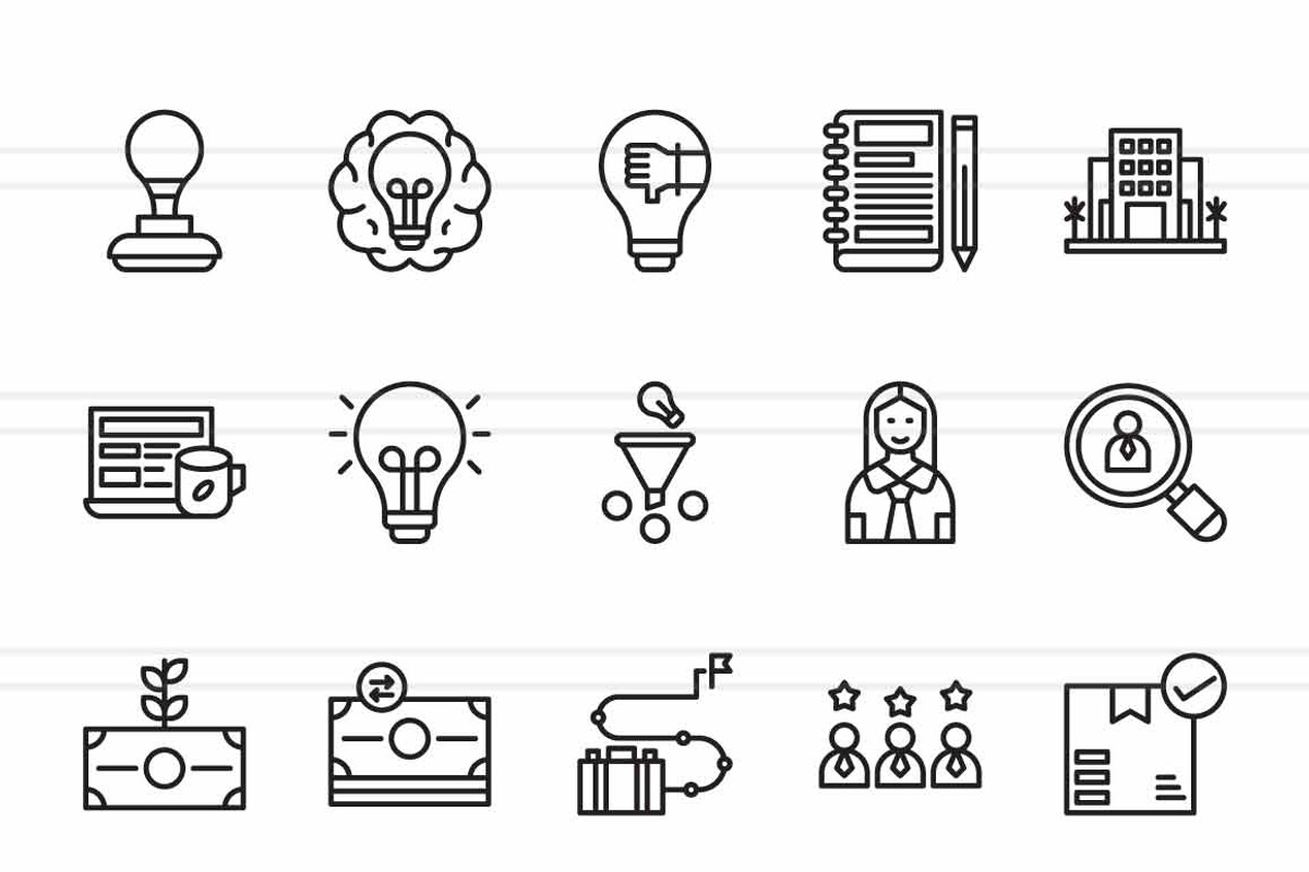 Business Startup Line Icons, an Icon by IconBunny (Photo 2 of 2)