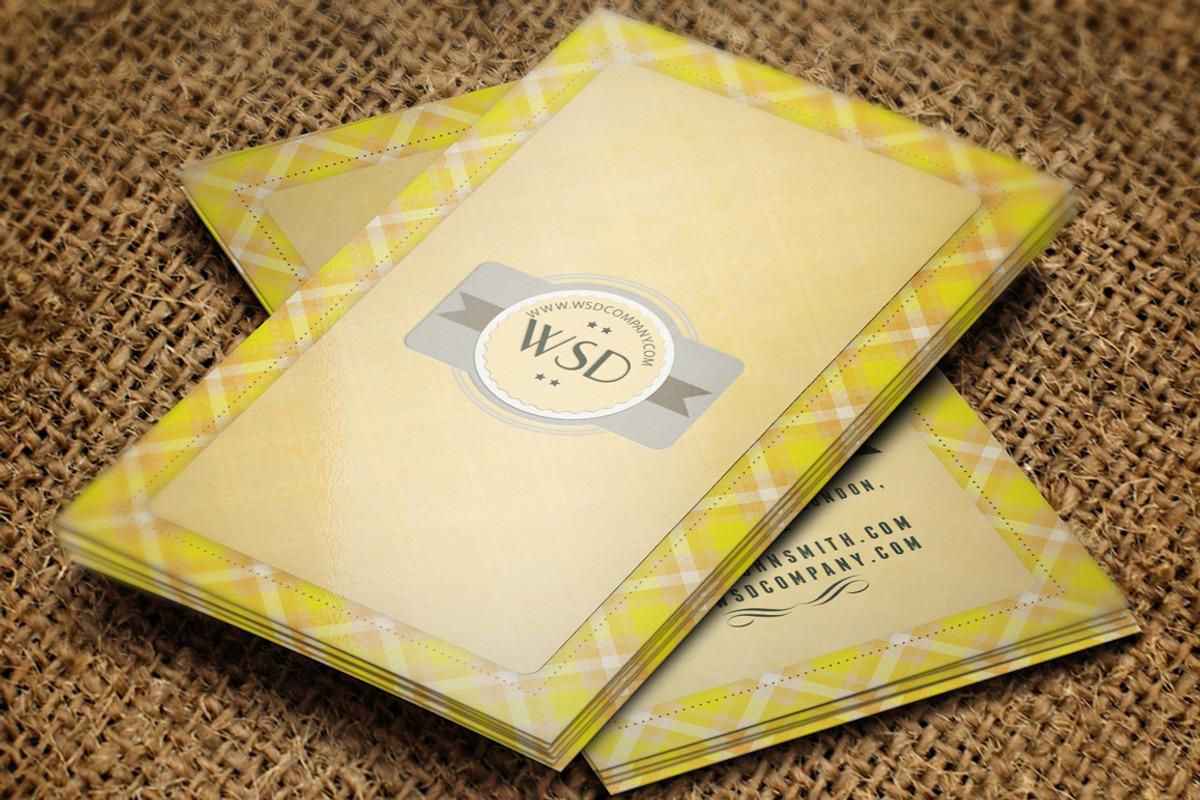 Retro Tartan Business Card, a Business Card Template by Crazyleaf (Photo 2 of 4)