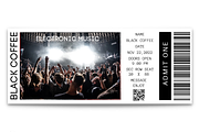 Editable Concert Ticket Template, an Invitation Template by YasdeyDesigns (Thumbnail 2 of 8)