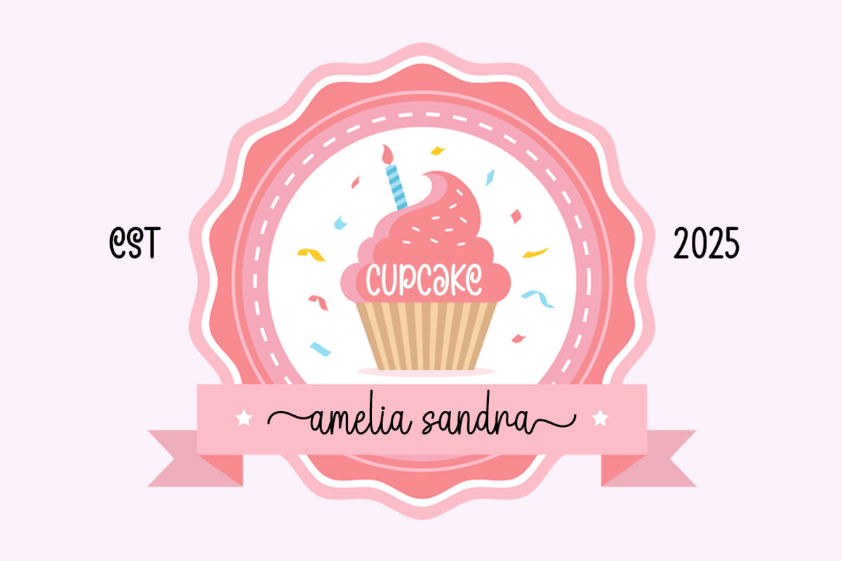 Birthday Cupcake Duo, a Script Font by DN Creative (Photo 5 of 8)