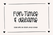 Fun Times and Dream Cute Font, a Script Font by Sofia Skoog (Thumbnail 1 of 10)
