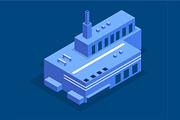 isometric buildings vector set, an Object Illustration by foxndeer (Thumbnail 4 of 4)