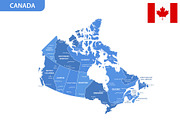 Detailed map of Canada, an Illustration by Vector Shop (Thumbnail 1 of 5)