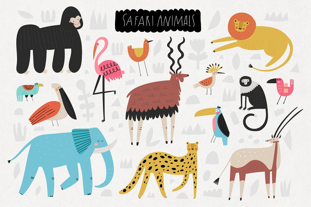 Safari: jungle animals and plants, an Animal Illustration by Olia (Photo 2 of 15)