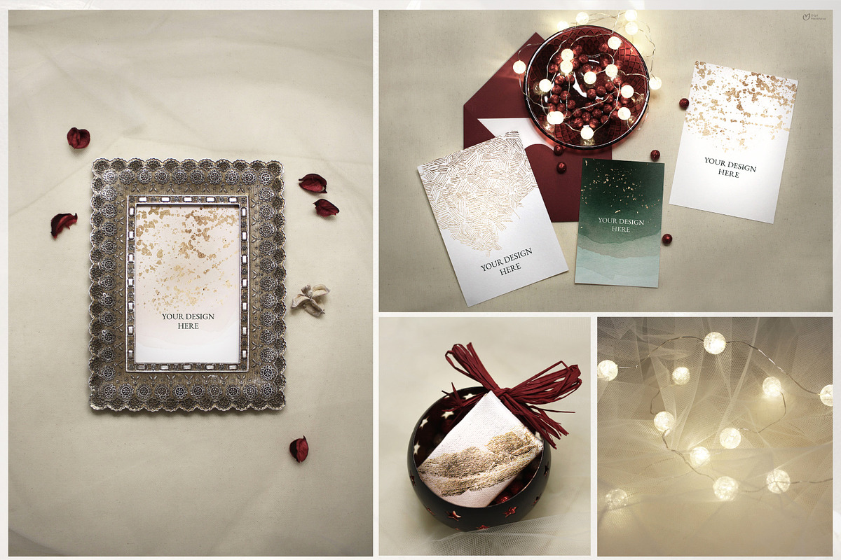 Christmas card mockups & Photos, a Print Template by ollalya (Photo 2 of 8)