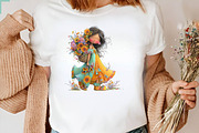 Whimsical Summer Girl Clipart, a Seasonal Illustration by fashionaddict (Thumbnail 5 of 7)