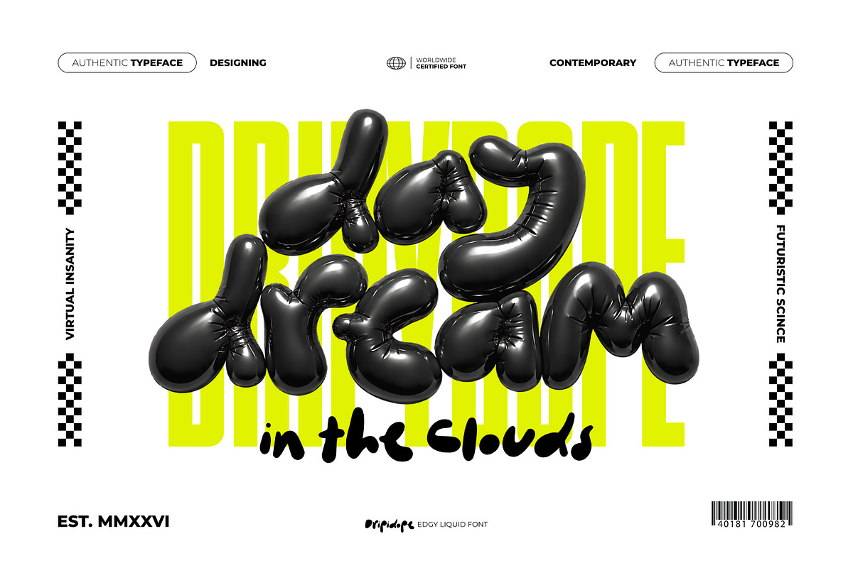 Dripydope - Edgy Liquid Font, a Symbol Font by ikiiko (Photo 3 of 7)