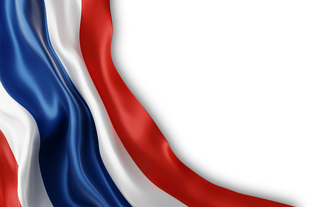 Thailand flag on white background