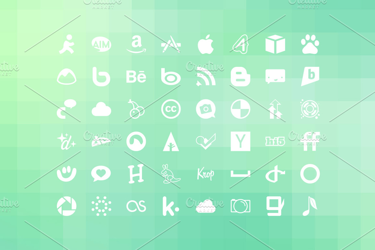 (SALE) Simple Social Icons Web Font preview 2