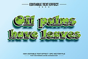 Oil palm 3D editable text effect, a Layer Style Add-On by nicemorning (Thumbnail 1 of 3)