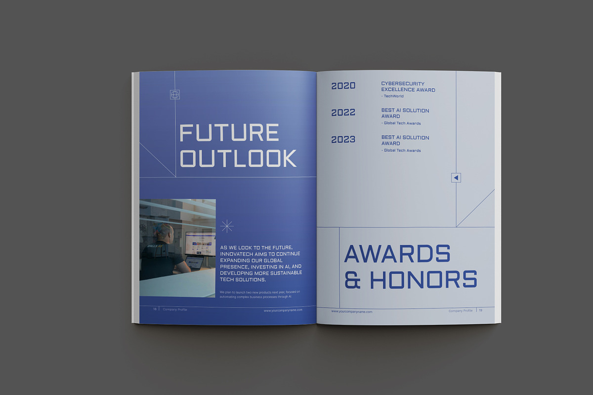 Gradient Minimalist Company Profile, a Brochure Template by Neermana (Photo 11 of 12)