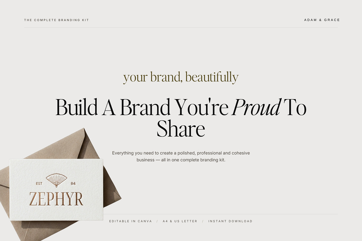 Modern Branding kit | Zephyr, a Branding & Logo Template by Adam and Grace (Photo 5 of 20)