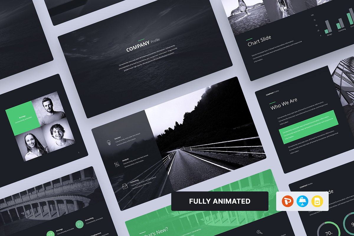 Company Profile Business Template, a Presentation Template by UDEA Store (Photo 1 of 12)