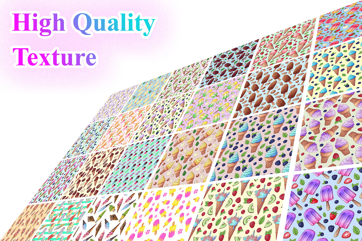 Ice Cream Seamless Pattern, a Pattern Graphic by Digital Studio (Photo 3 of 4)