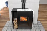 Aruba wood stove, an Object 3D Model by inDahouze (Thumbnail 2 of 8)