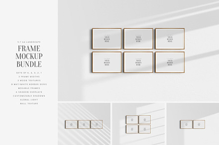 7:5 Frame Mockup BUNDLE A4 5:7 L, a Product Mockup by DESIGN BY nube