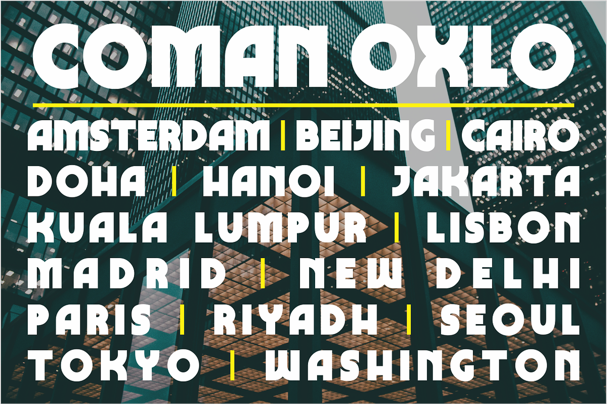 COMAN OXLO, a Sans Serif Font by And Studio (Photo 2 of 12)