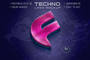 Techno Logo Mockup, a Product Mockup by g design (Thumbnail 2 of 4)