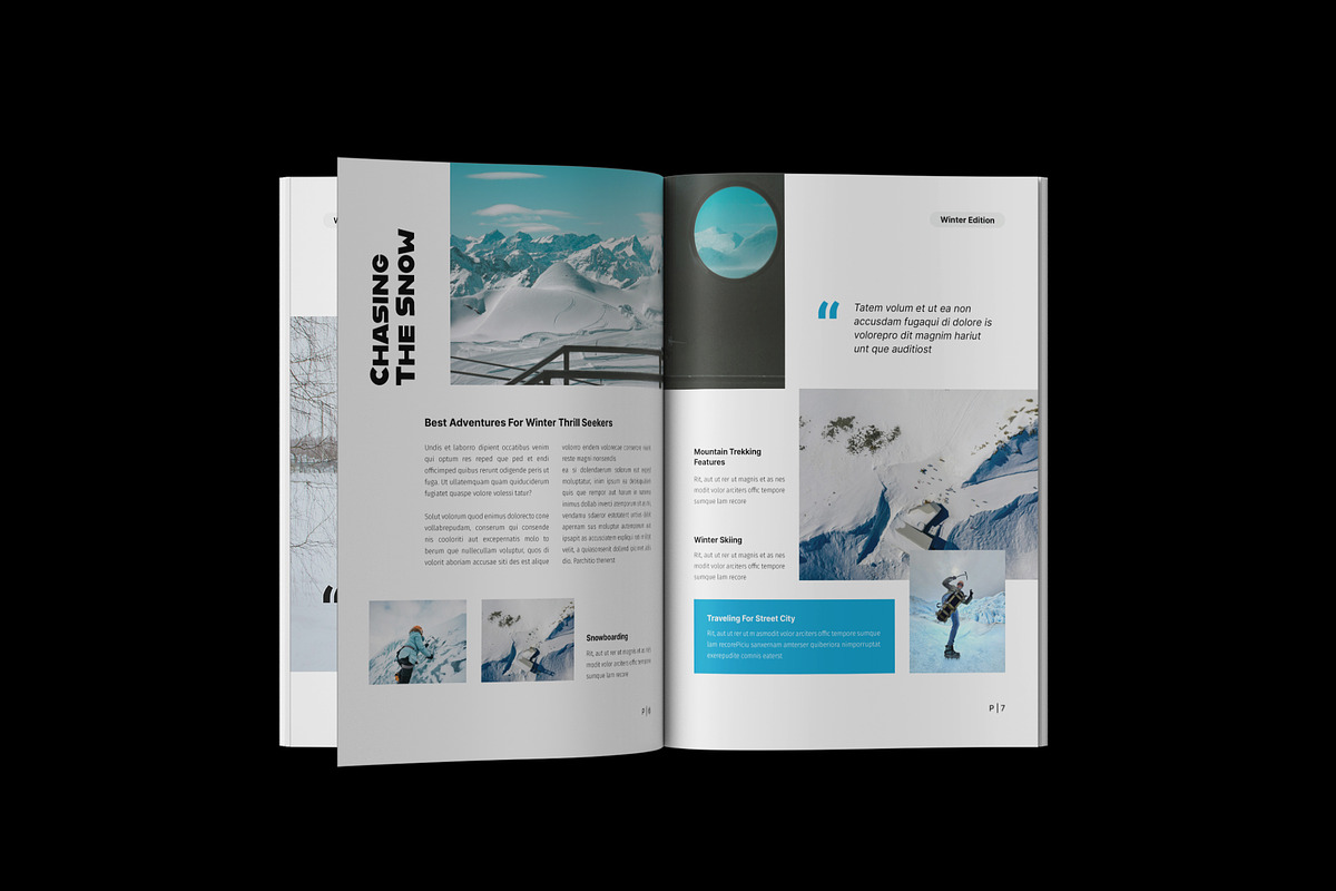 Winter Travel Magazine Template, a Magazine Template by NorthPeak (Photo 4 of 9)