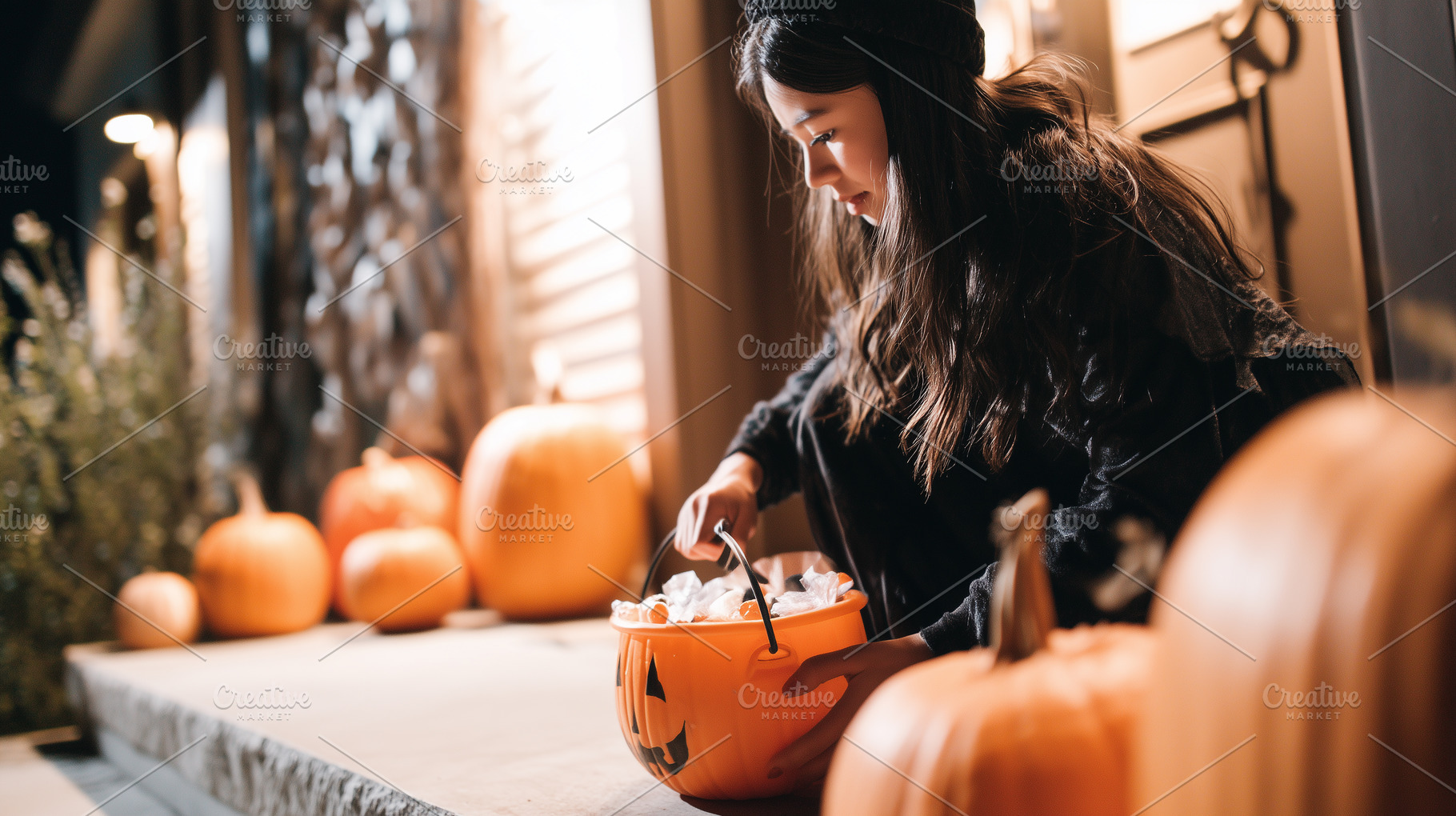Young girl in a Halloween costume, a Holiday Photo by MistyDay
