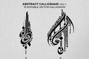 Abstract Calligrams Vol -1-