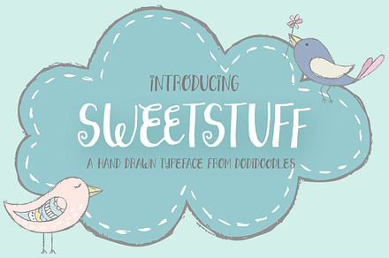 Sweetstuff Typeface + Bonus Doodles