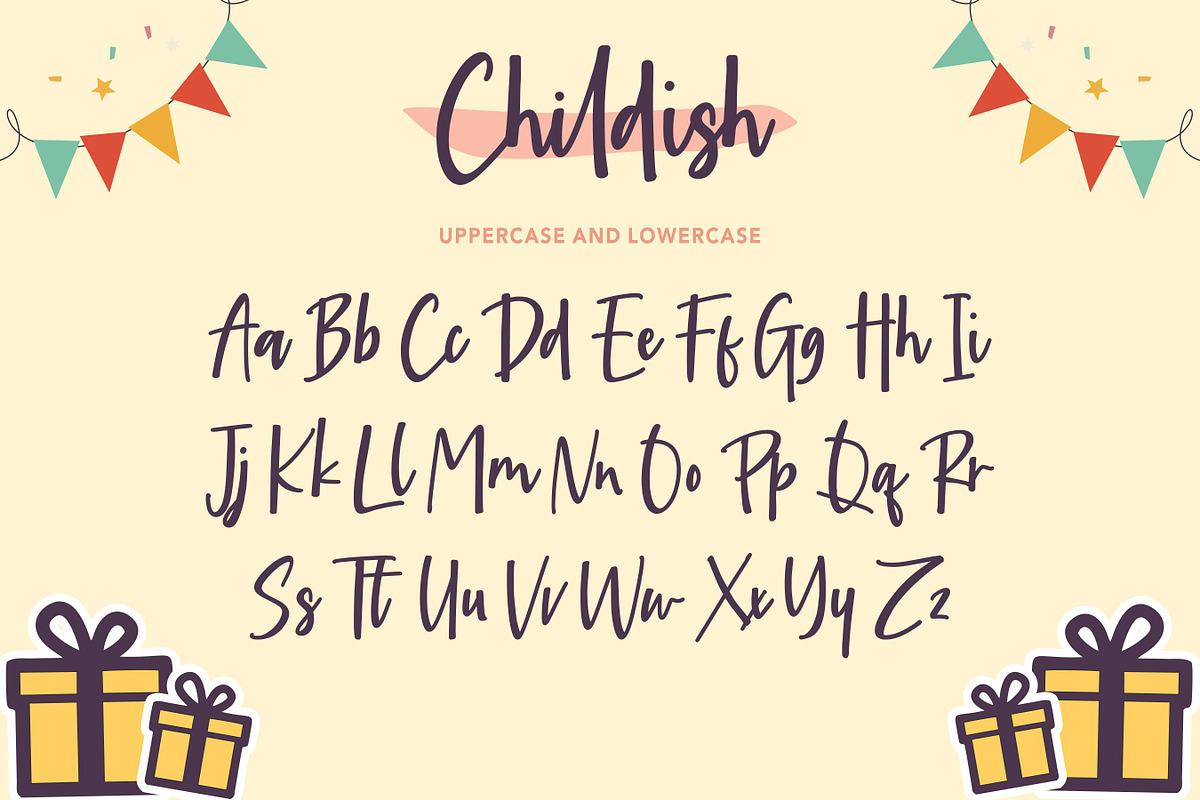 Childish - Sweet Handwritten Font, a Script Font by Balpirick Studio (Photo 7 of 8)