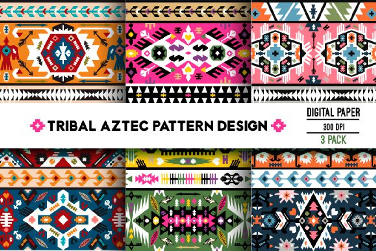 Collection of Tribal Patterns, a Pattern Graphic by tomuato (Photo 1 of 4)