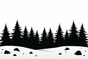 Pine Forest Silhouette Bundle, a Graphic by Creativeshirt (Thumbnail 2 of 16)