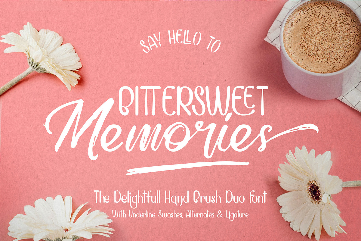 Bittersweet Memories - Duo Font, a Script Font by Burntilldead (Photo 1 of 10)